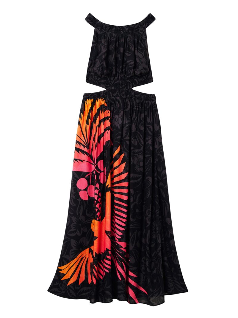 Desigual Rochie 'Phi Phi'  gri / portocaliu / roz / negru