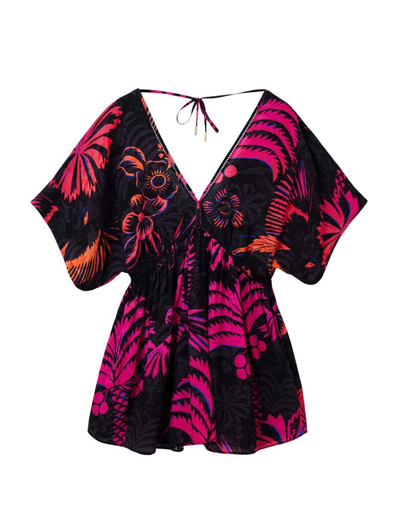 Desigual Rochie de plaja 'Samui'  portocaliu mandarină / corai / magenta / negru