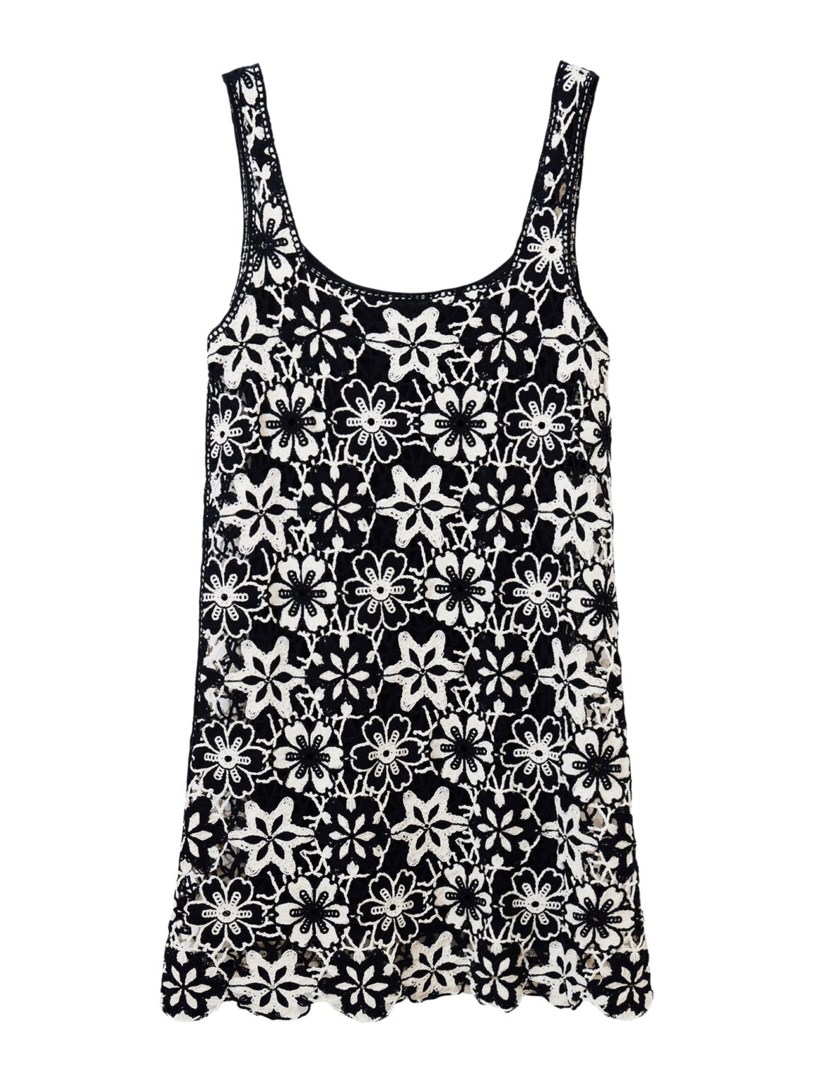 Desigual Rochie de vară  negru / alb natural