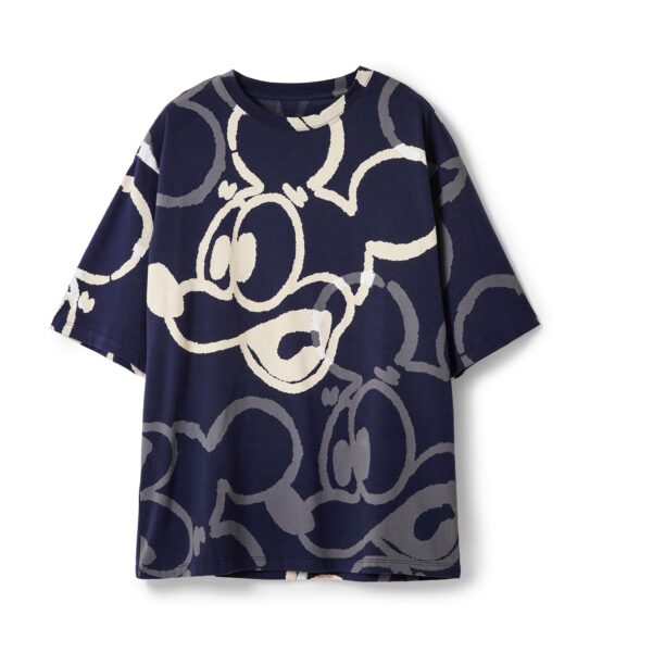 Desigual Tricou 'Arty Mickey Mouse'  bej / bleumarin