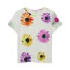 Desigual Tricou  galben / lila / portocaliu / alb