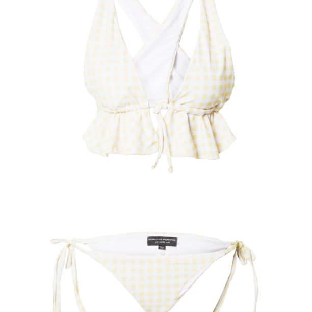 Dorothy Perkins Costum de baie două piese 'Lemon'  galben / alb