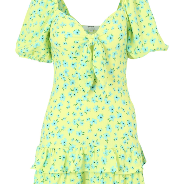 Dorothy Perkins Petite Rochie  albastru deschis / galben citron / verde