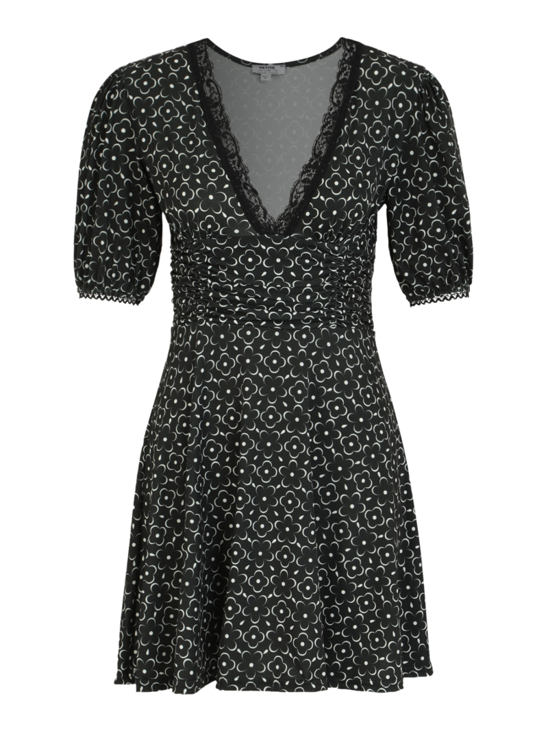 Dorothy Perkins Petite Rochie  negru / alb