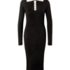 Dorothy Perkins Rochie tricotat  negru / alb