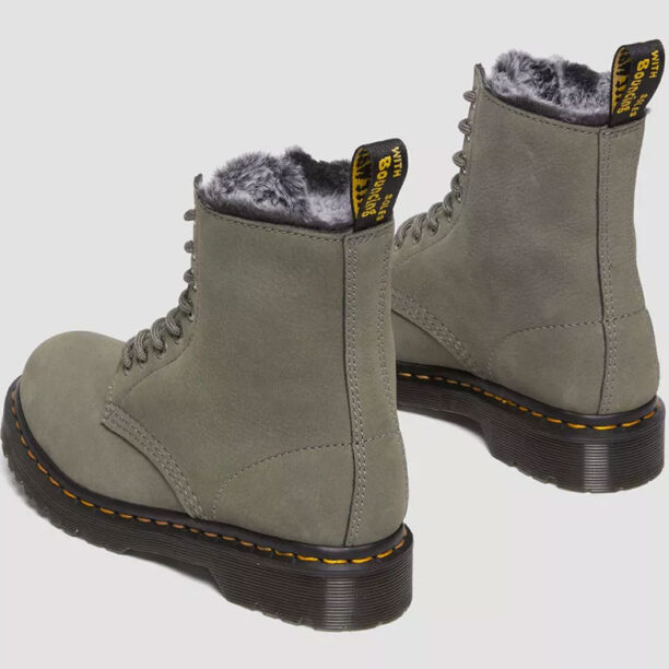 Preţ Dr. Martens 1460 Serena Faux Fur Lined Nubuck Lace Up Boots