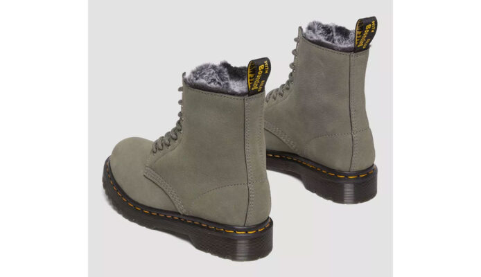 Preţ Dr. Martens 1460 Serena Faux Fur Lined Nubuck Lace Up Boots