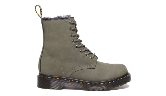 Dr. Martens 1460 Serena Faux Fur Lined Nubuck Lace Up Boots