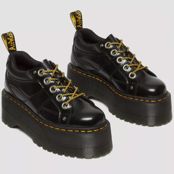 Dr. Martens 5-eye Max Buttero Leather Platform Shoes preţ