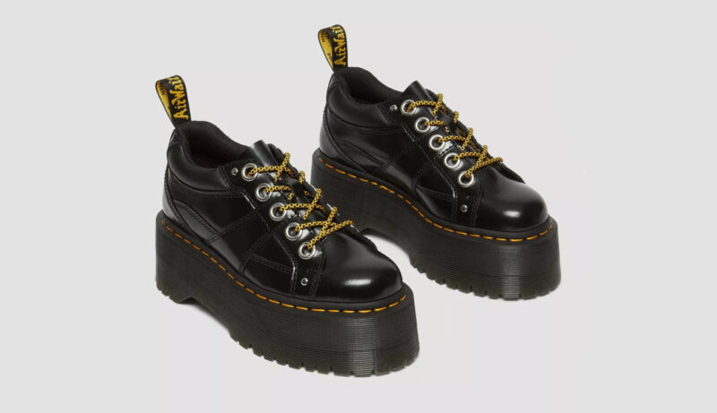 Dr. Martens 5-eye Max Buttero Leather Platform Shoes preţ