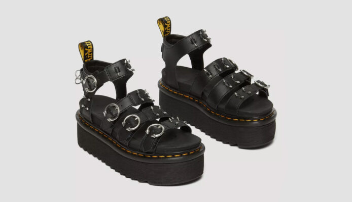 Dr. Martens Blaire Piercing Leather Platform Sandals preţ