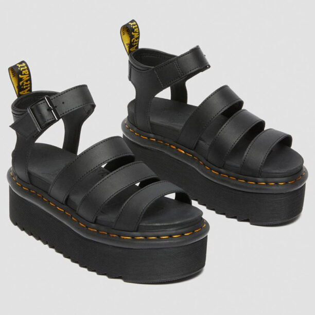 Dr. Martens Blaire Quad Hydro Leather Platform Sandals W preţ