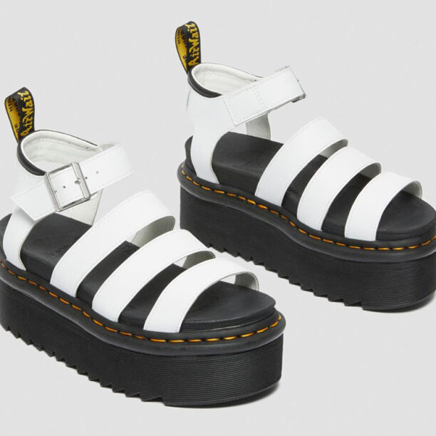 Dr. Martens Blaire Quad Hydro Leather Platform Sandals W preţ