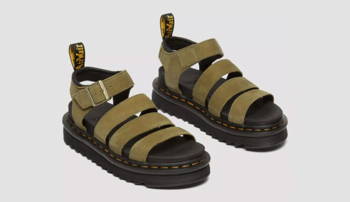 Dr. Martens Blaire Tumbled Nubuck Leather Sandals preţ