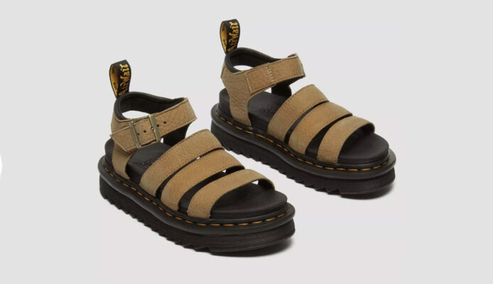 Dr. Martens Blaire Tumbled Nubuck Leather Sandals preţ