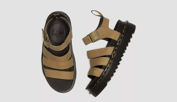 Preţ Dr. Martens Blaire Tumbled Nubuck Leather Sandals