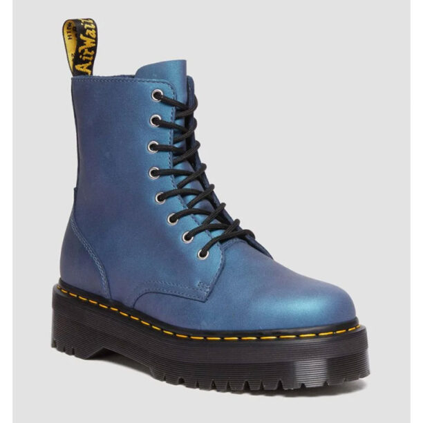 Dr. Martens Jadon Deep Blue Leather Platform Boots preţ