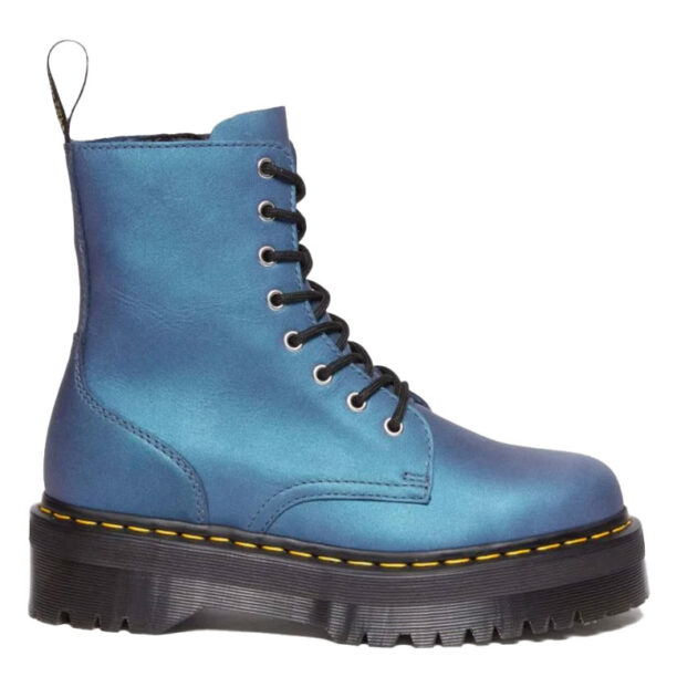 Dr. Martens Jadon Deep Blue Leather Platform Boots