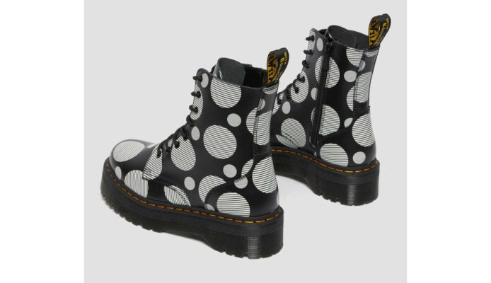 Dr. Martens Jadon Polka Dot Smooth Leather Platform Boots preţ