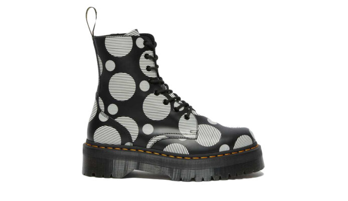 Preţ Dr. Martens Jadon Polka Dot Smooth Leather Platform Boots