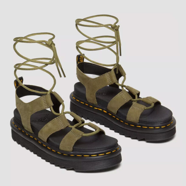 Dr. Martens Nartilla Tumbled Nubuck Leather Gladiator Sandals W preţ