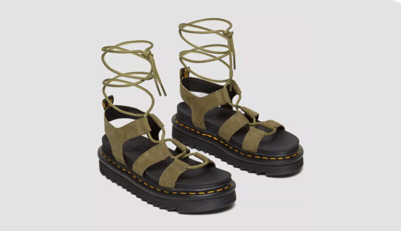 Dr. Martens Nartilla Tumbled Nubuck Leather Gladiator Sandals W preţ