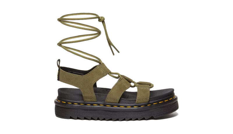 Dr. Martens Nartilla Tumbled Nubuck Leather Gladiator Sandals W