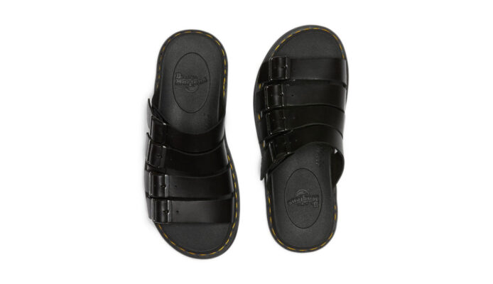 Preţ Dr. Martens Tate Leather Slide Sandals