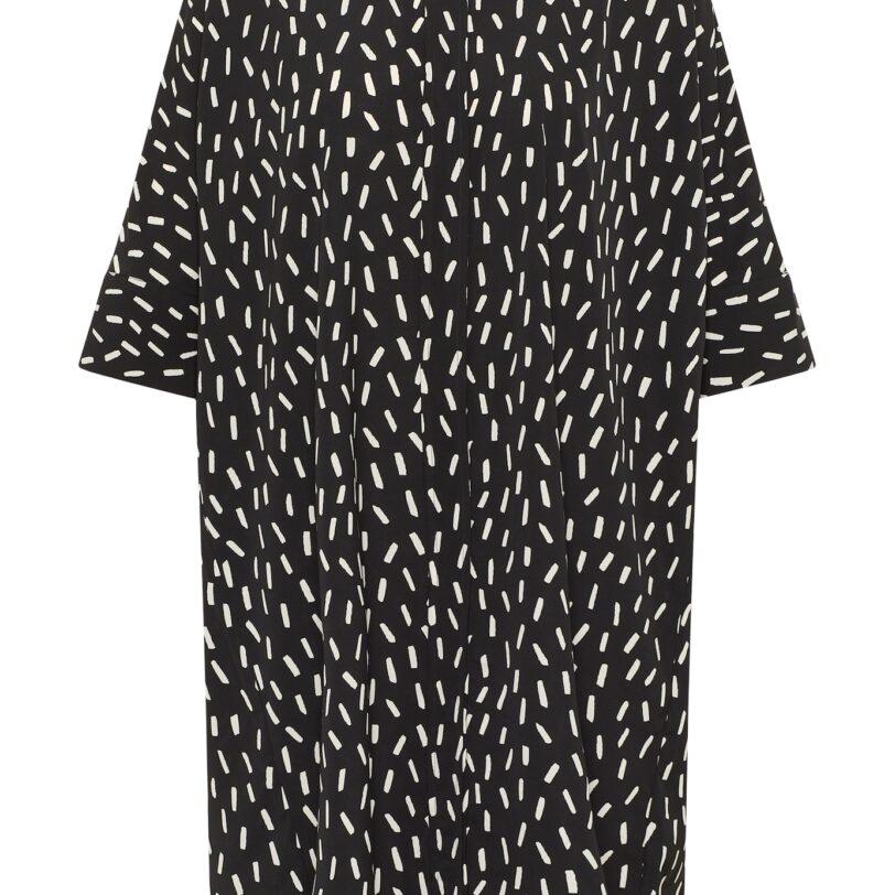 DreiMaster Klassik Rochie tip bluză  negru / alb