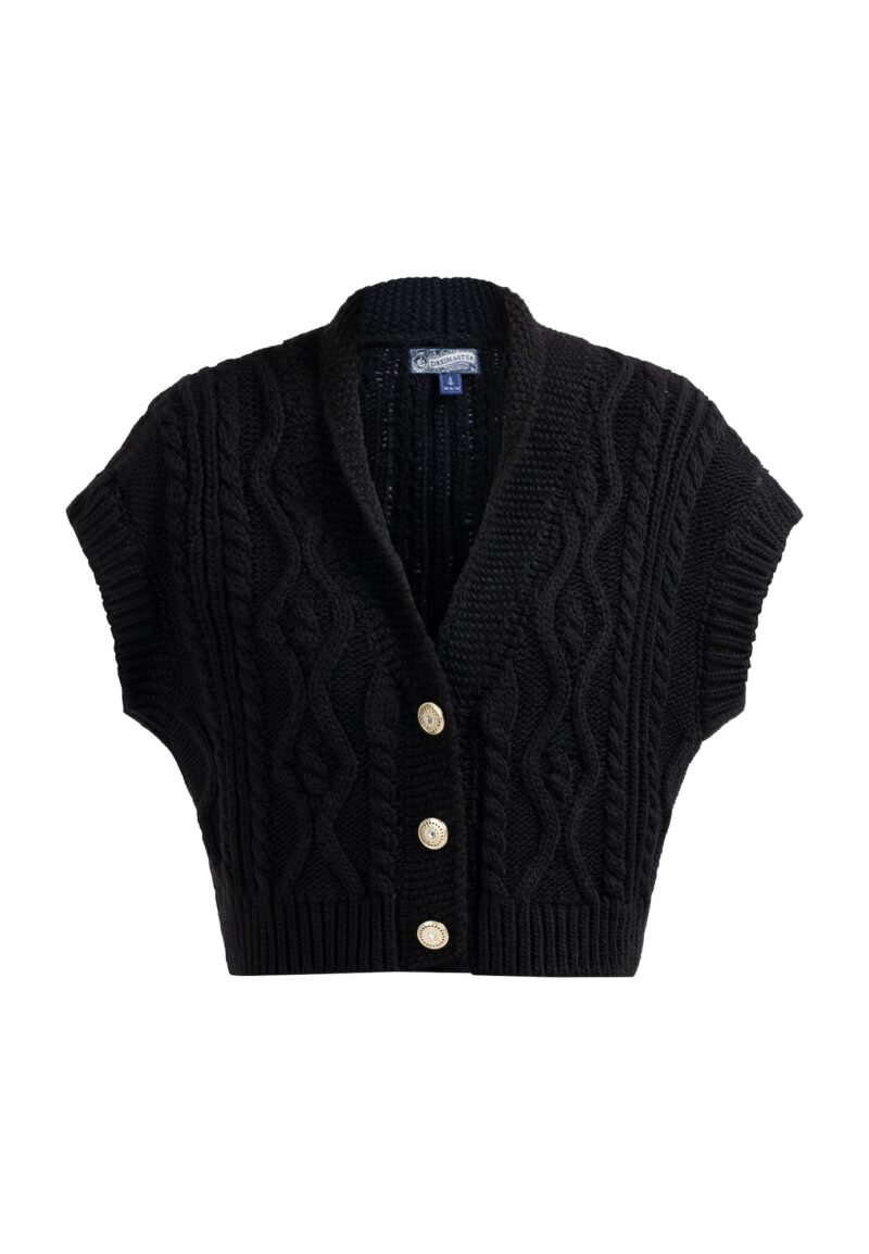 DreiMaster Vintage Vestă tricotată  negru