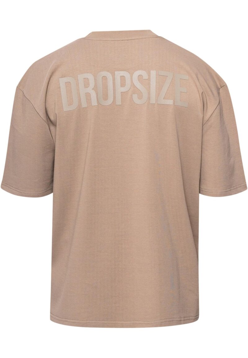 Dropsize Tricou  bej închis