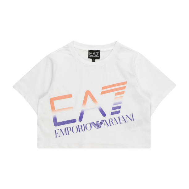 EA7 Emporio Armani Tricou  albastru / portocaliu / alb