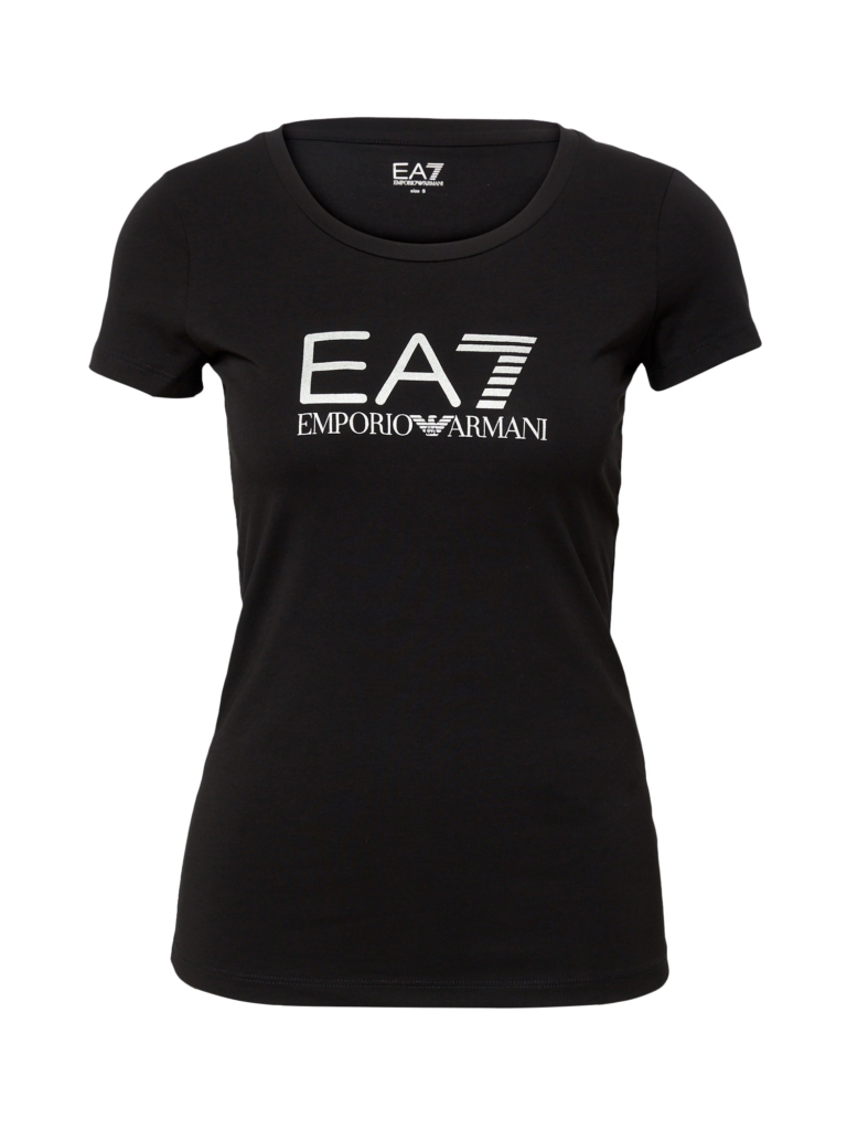 EA7 Emporio Armani Tricou  negru / alb