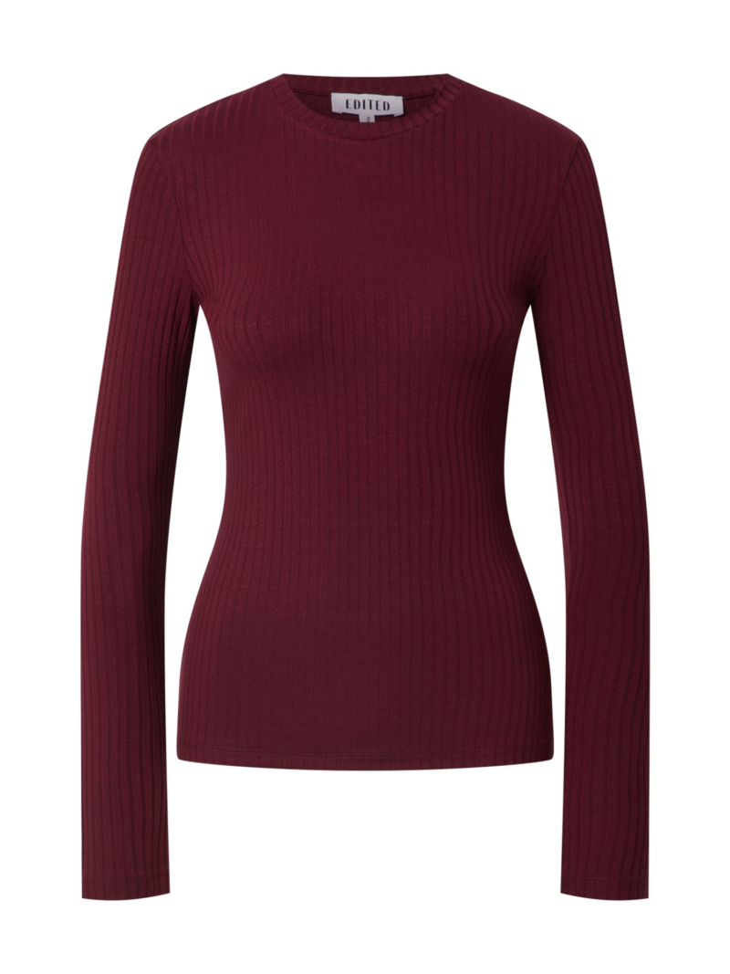 EDITED Tricou 'Ginger'  roșu burgundy