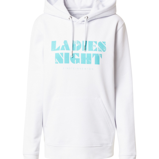 EINSTEIN & NEWTON Bluză de molton 'Ladies Night'  albastru aqua / alb