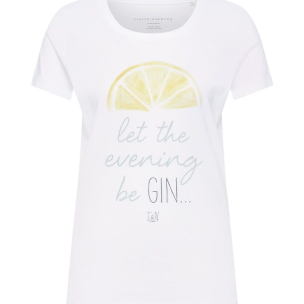 EINSTEIN & NEWTON Tricou 'Gin'  galben / alb