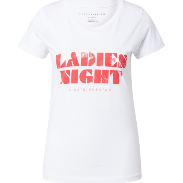 EINSTEIN & NEWTON Tricou 'Ladies Night'  roșu orange / alb