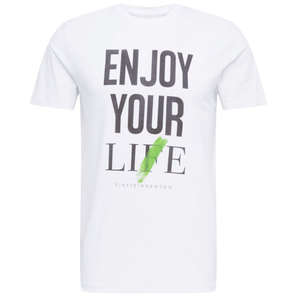 EINSTEIN & NEWTON Tricou 'Lie'  verde măr / negru / alb