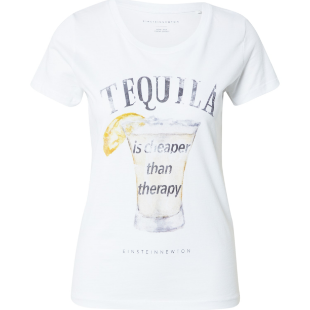 EINSTEIN & NEWTON Tricou 'Tequila Theraphy'  galben / gri / alb