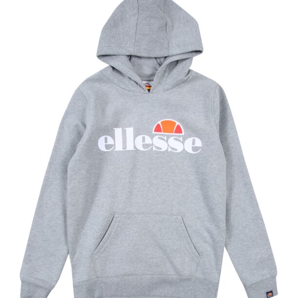 ELLESSE Bluză de molton 'Isoble'  gri amestecat / portocaliu mandarină / roșu rodie / alb