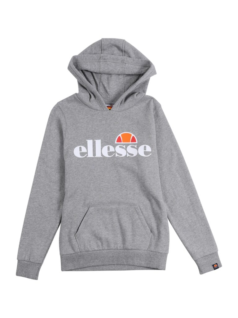 ELLESSE Bluză de molton 'Jero'  gri / portocaliu / roșu deschis / alb