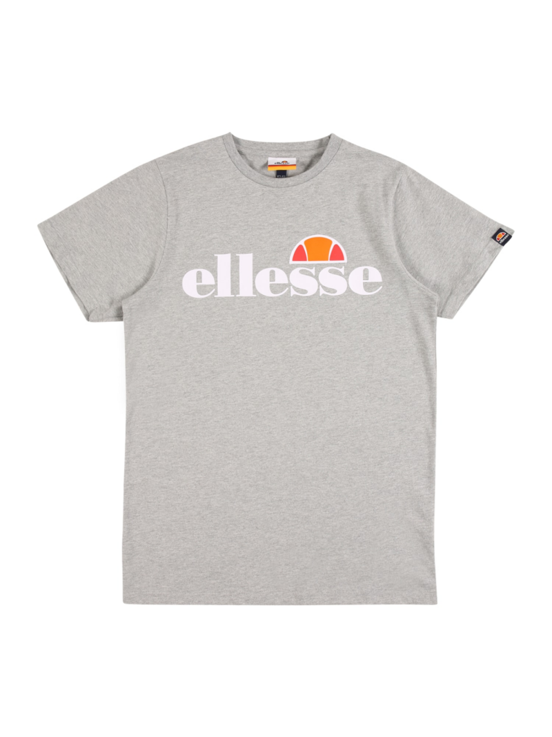 ELLESSE Tricou 'JENA'  gri amestecat / portocaliu / roșu cranberry / alb