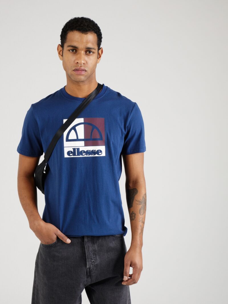 ELLESSE Tricou 'Leondino'  albastru închis / roșu bordeaux / alb