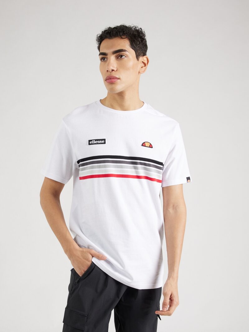 ELLESSE Tricou 'Marsella'  gri / roșu / negru / alb