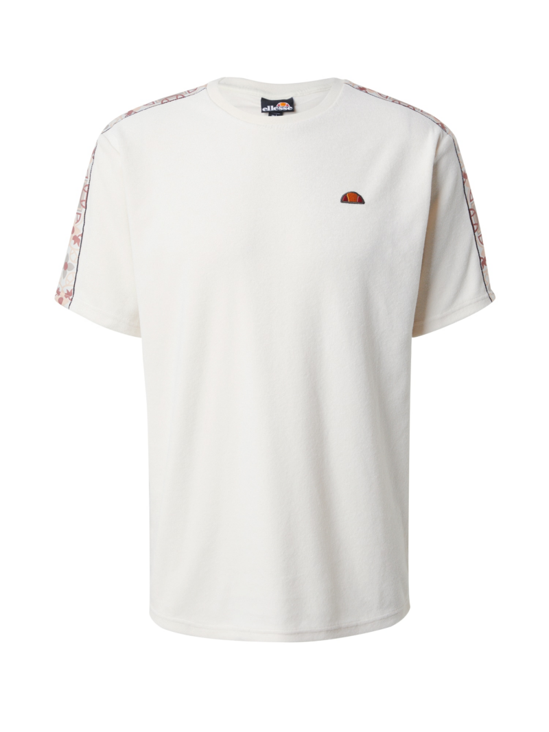 ELLESSE Tricou 'Zebbeda'  gri / portocaliu / roșu pastel / alb murdar