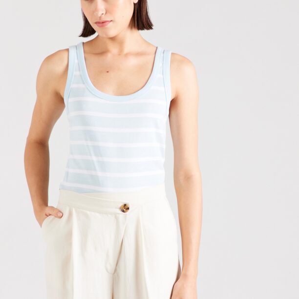 ESPRIT Top  albastru pastel / alb