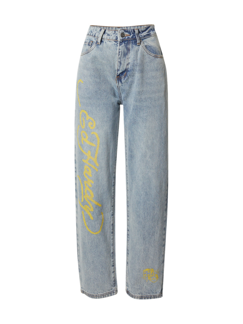 Ed Hardy Jeans 'BORN WILD'  albastru denim / galben citron / verde smarald / negru