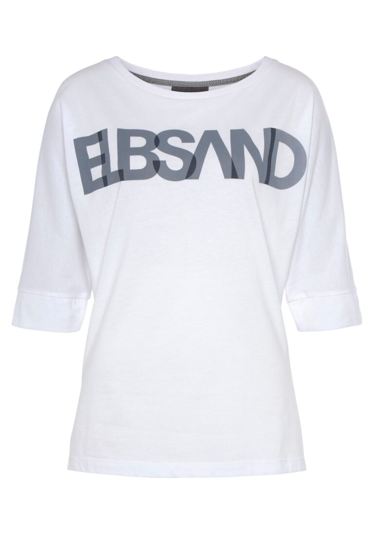 Elbsand Tricou  albastru / alb