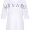 Elbsand Tricou  gri amestecat / alb