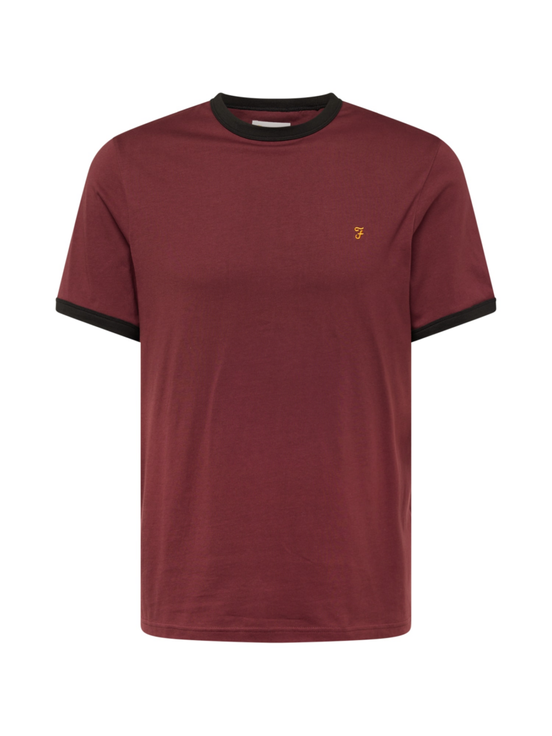 FARAH Tricou 'GROVES'  roșu burgundy / negru